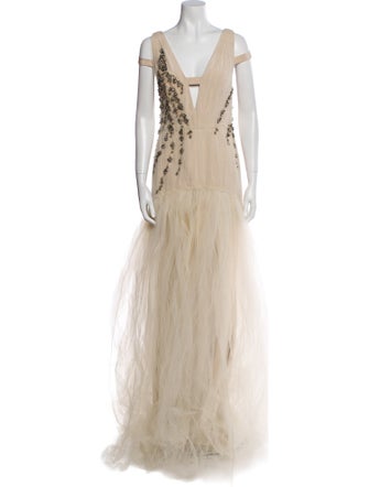 Bibhu Mohapatra Square Neckline Long Dress