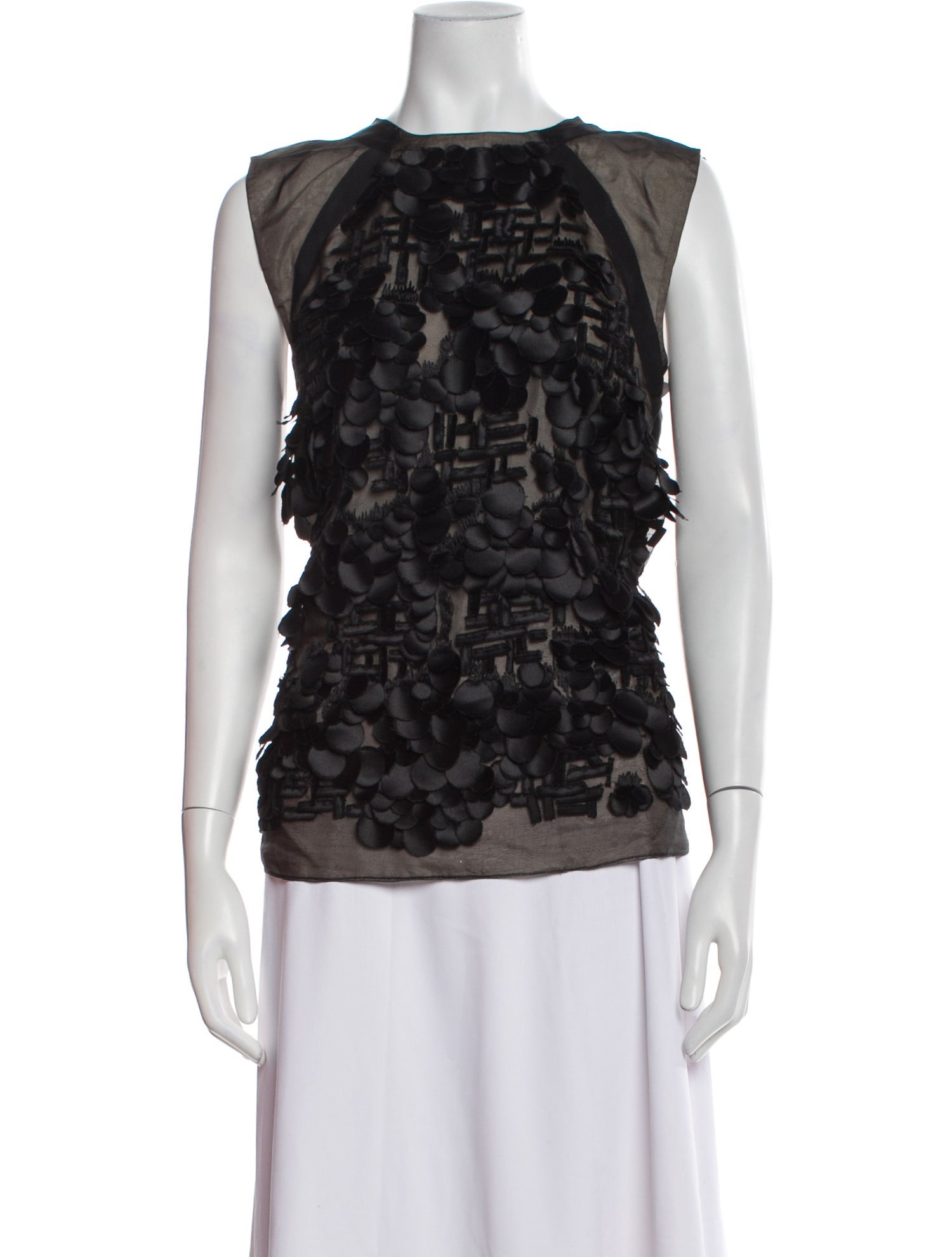 Bibhu Mohapatra Silk Lace Pattern Top