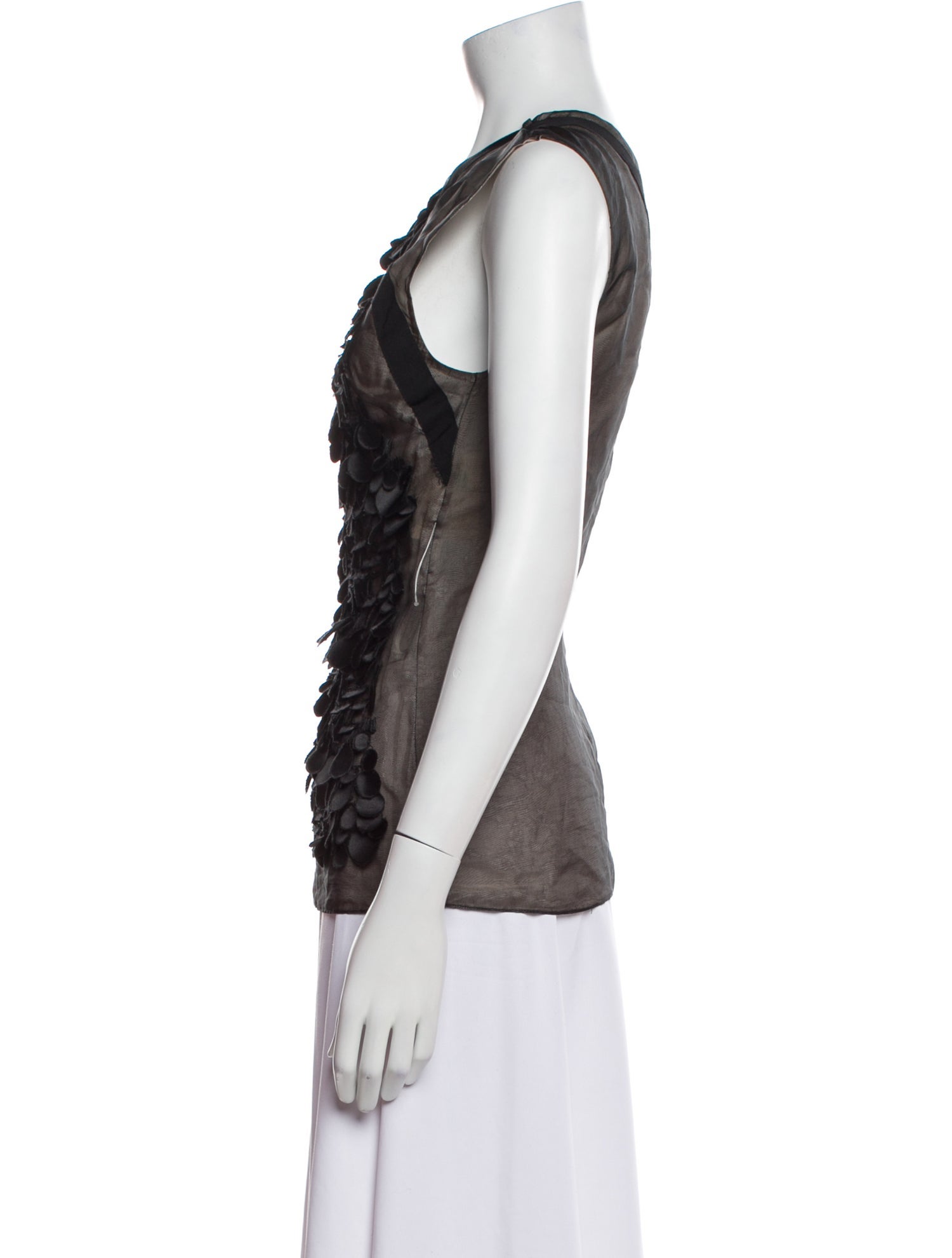 Bibhu Mohapatra Silk Lace Pattern Top