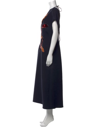Bibhu Mohapatra Scoop Neck Long Dress