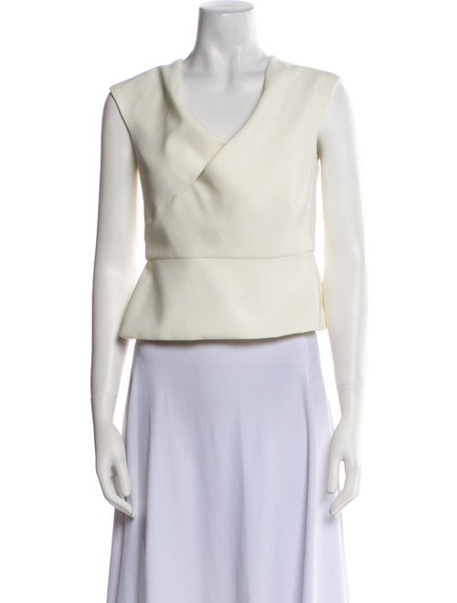 Bibhu Mohapatra V-Neck Sleeveless Crop Top