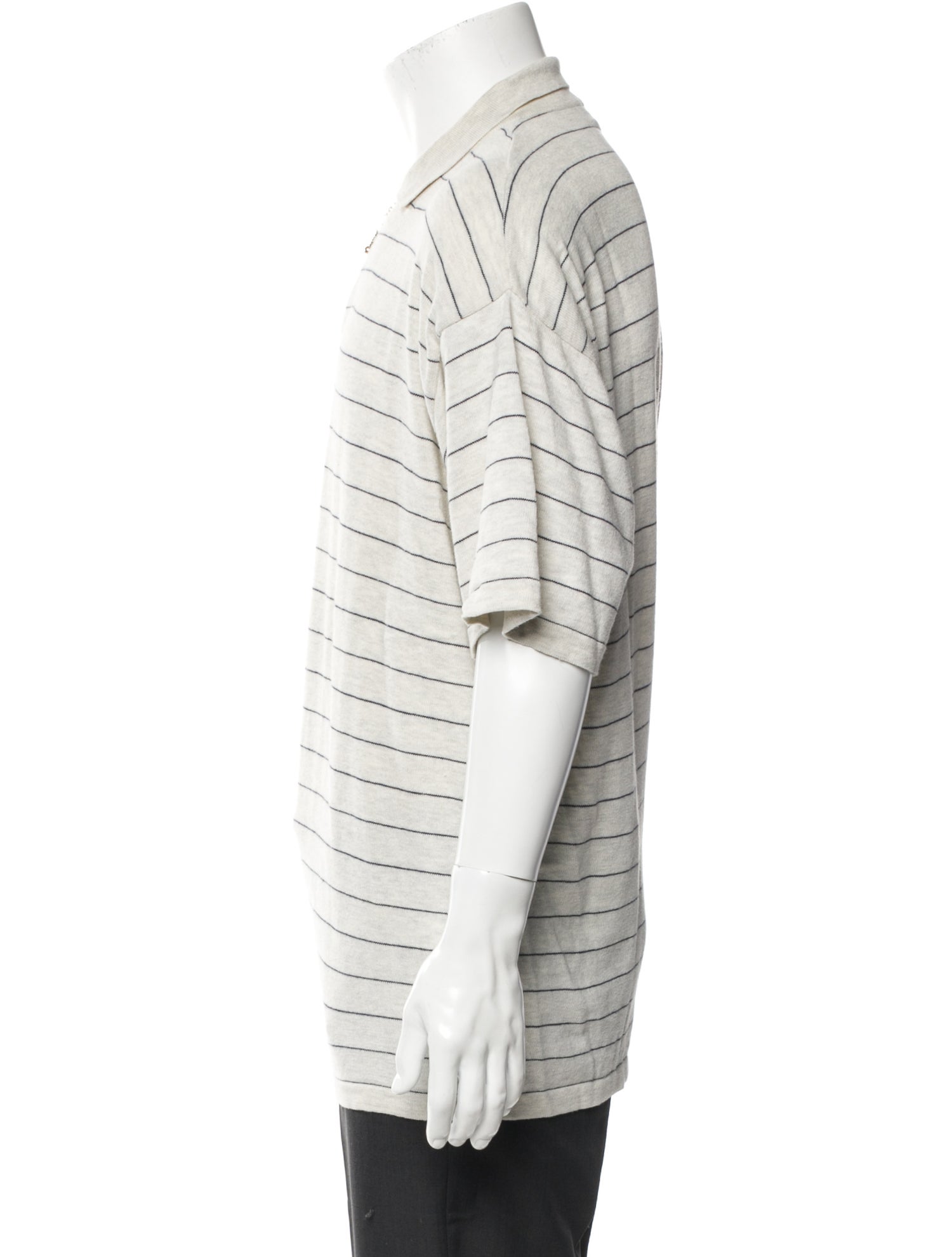 Biella Collezioni Striped Collar Polo Shirt