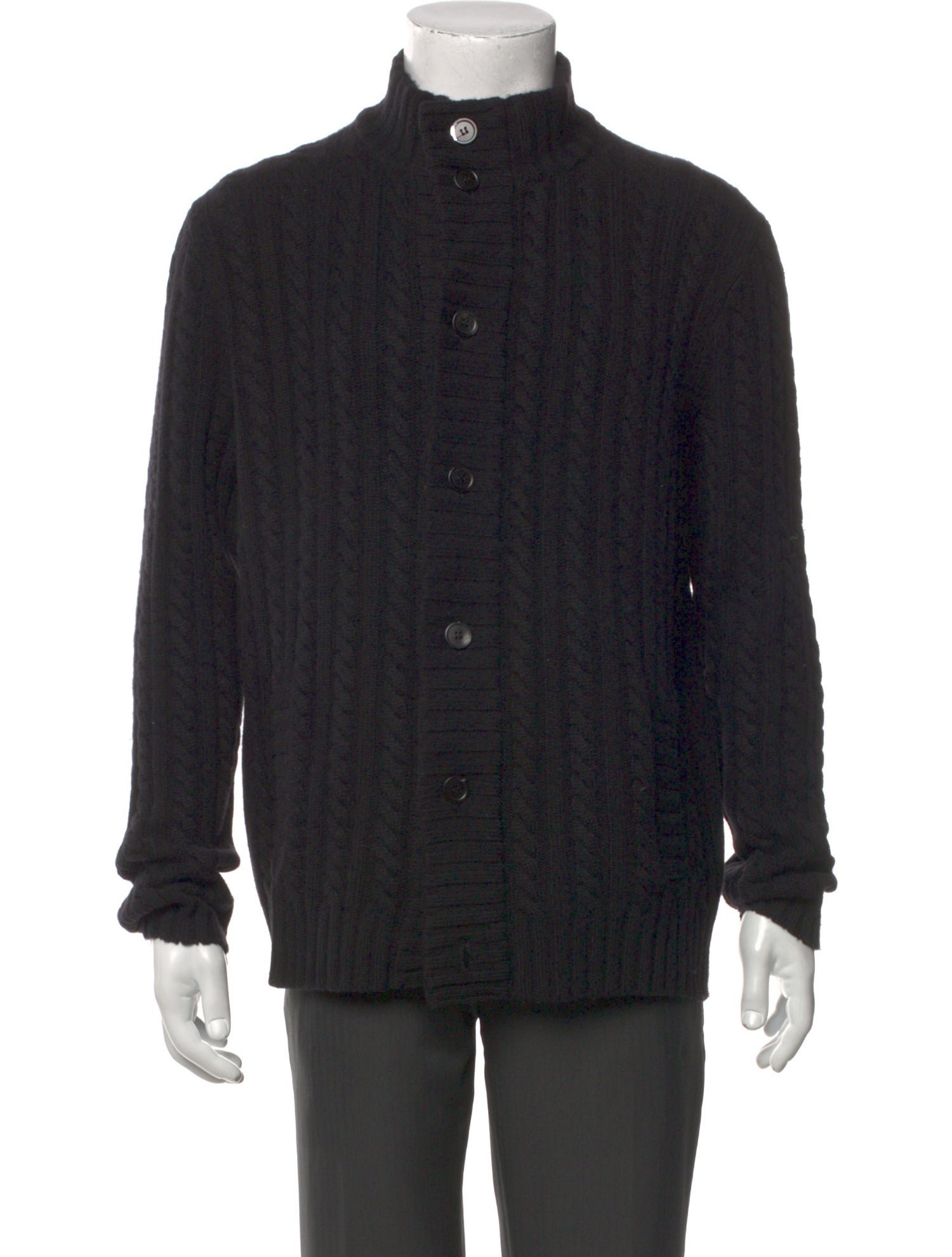 Biella Collezioni Cashmere Turtleneck Cardigan