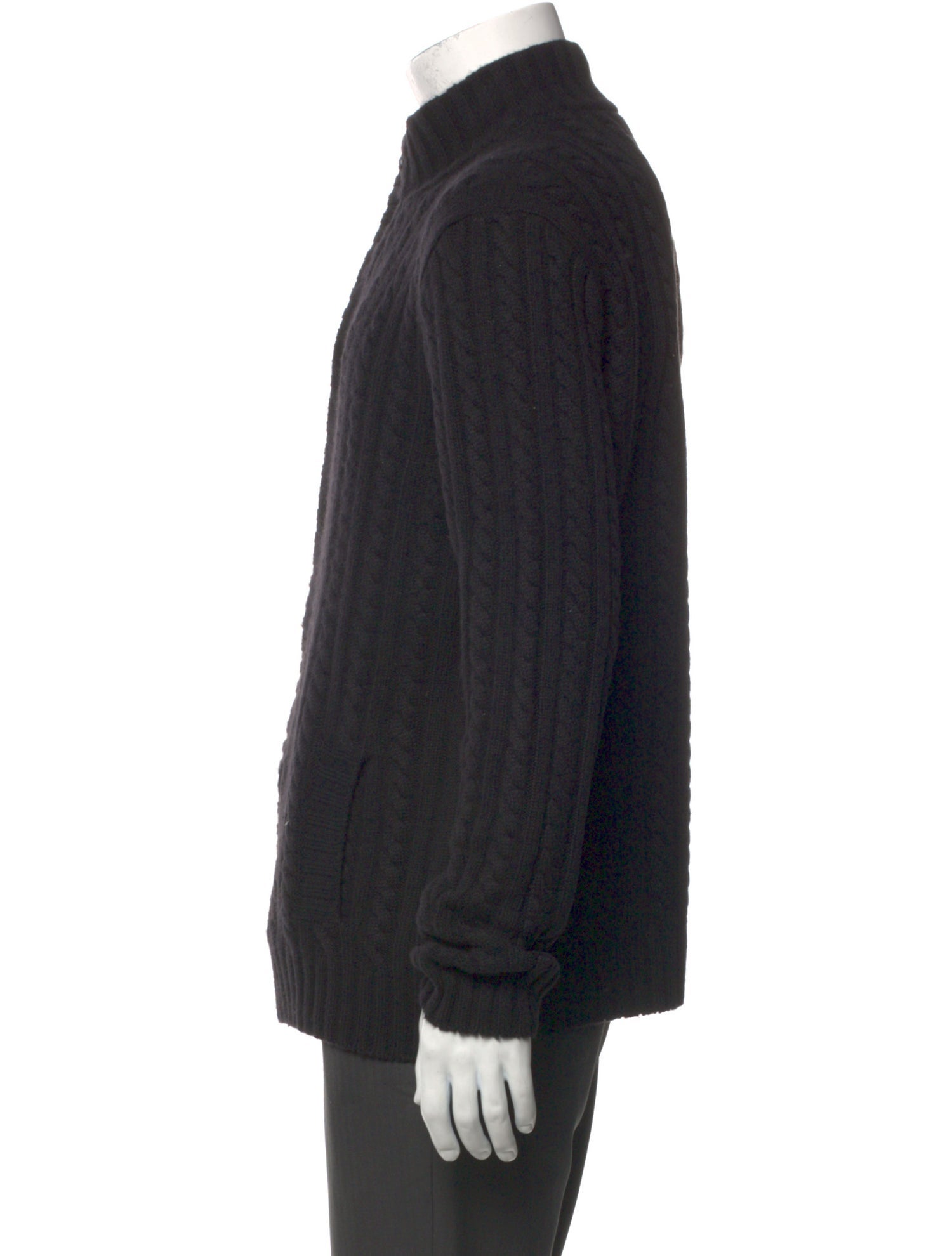 Biella Collezioni Cashmere Turtleneck Cardigan
