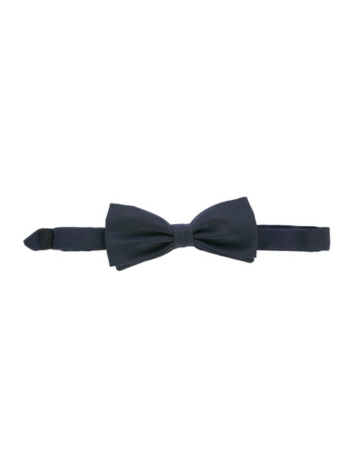 Bijan Silk Bow Tie navy