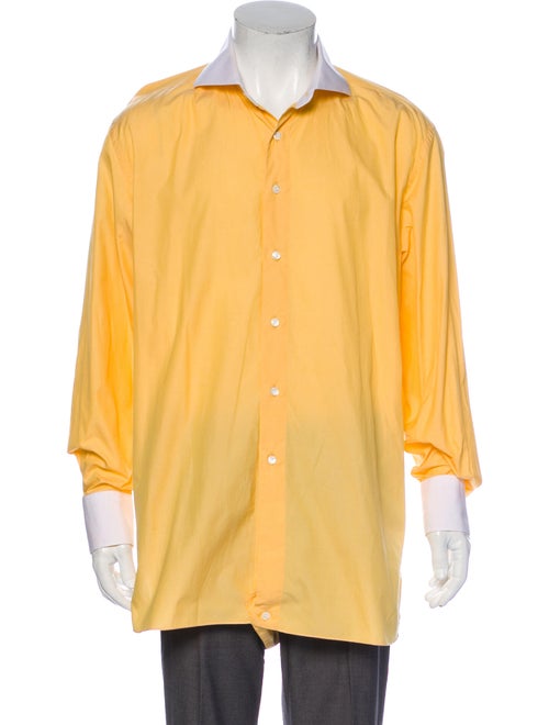 Bijan Long Sleeve Dress Shirt Orange