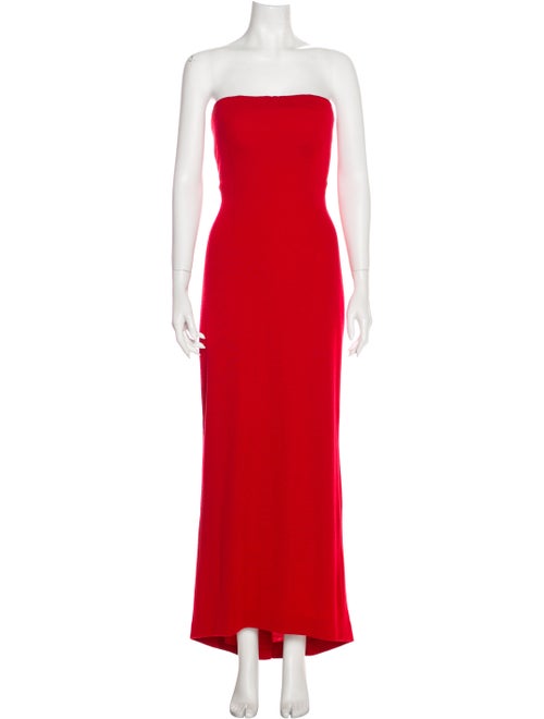 Bill Blass Strapless Midi Length Dress Grey