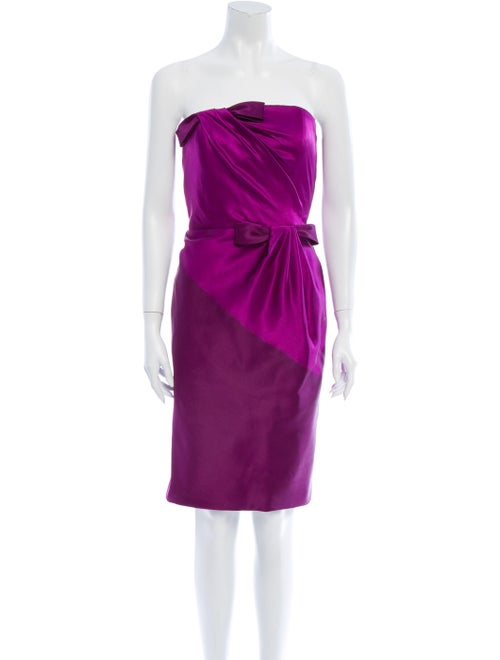 Bill Blass Strapless Mini Dress Purple