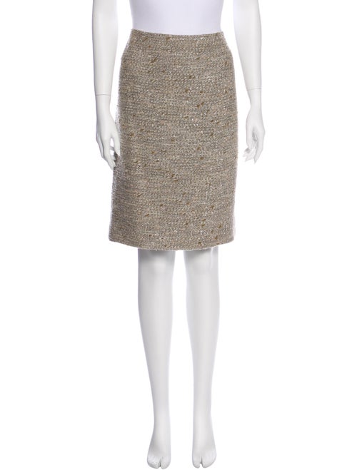 Bill Blass Tweed Pattern Knee-Length Skirt