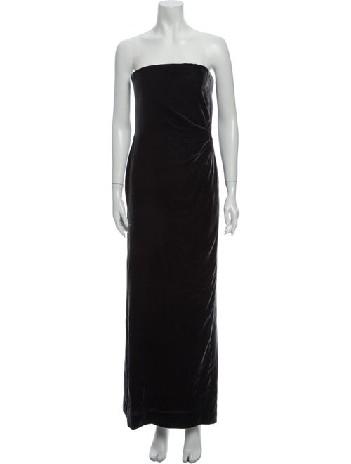 Bill Blass Strapless Long Dress Black