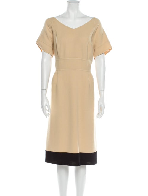 Bill Blass Scoop Neck Midi Length Dress