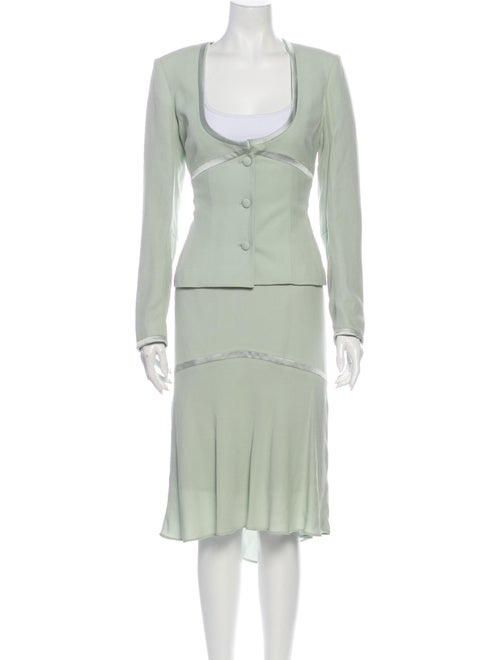 Bill Blass Skirt Suit Green