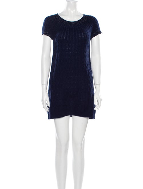 Bill Blass Cashmere Mini Dress Blue