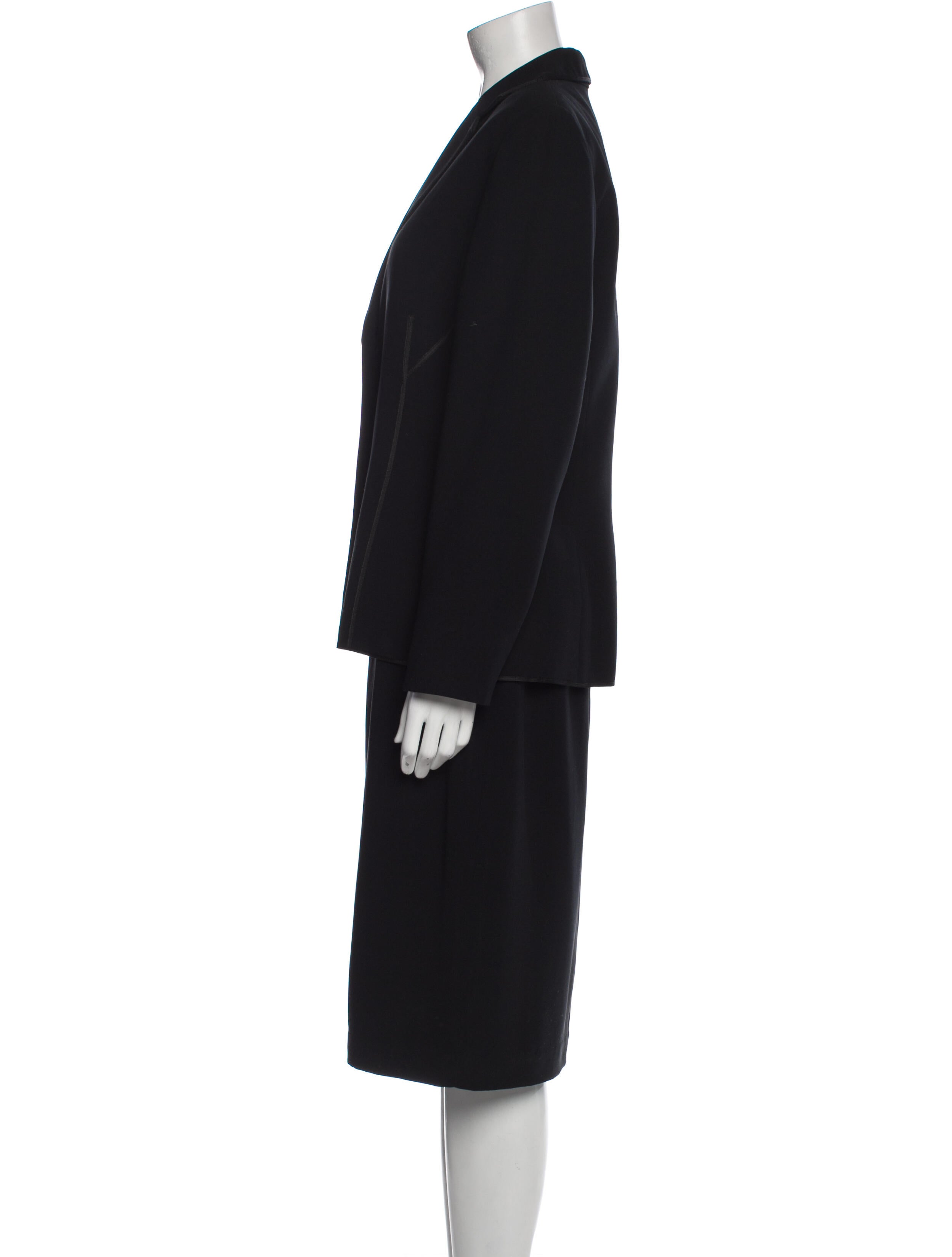 Giambattista Valli Tweed Sequined Skirt Suit Black Suits and Sets