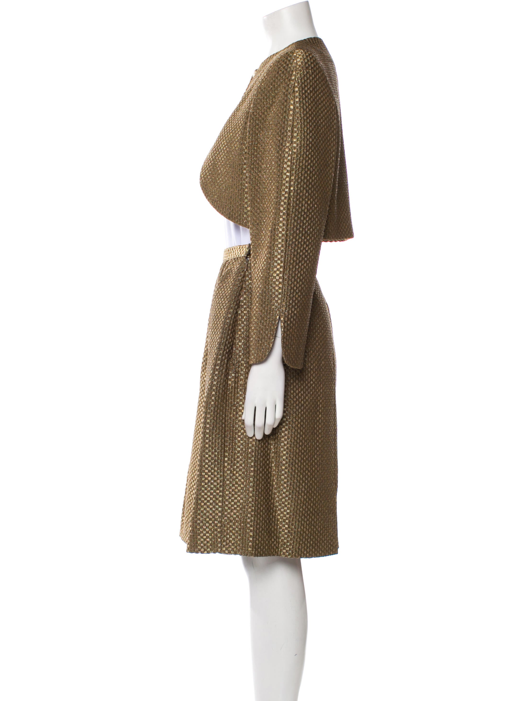 Bill Blass Vintage Printed Skirt Suit