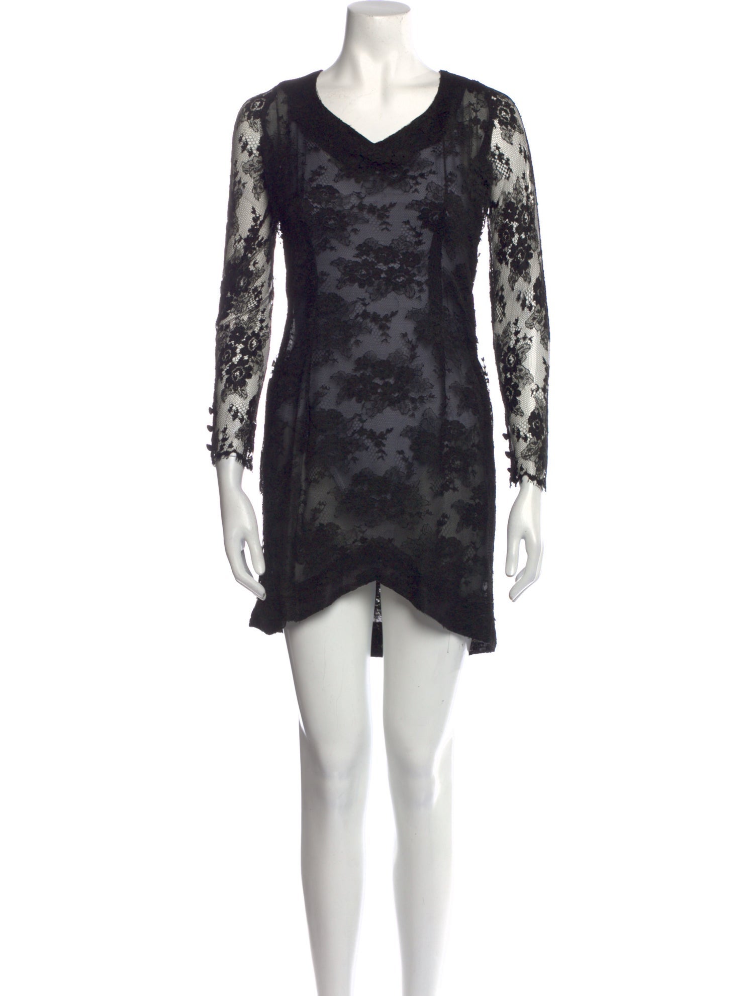 Bill Blass Lace Pattern Mini Dress