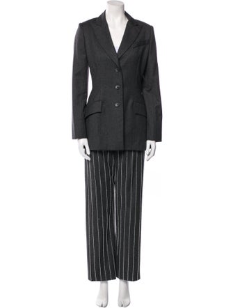 Bill Blass Striped Beaded Accents Pantsuit