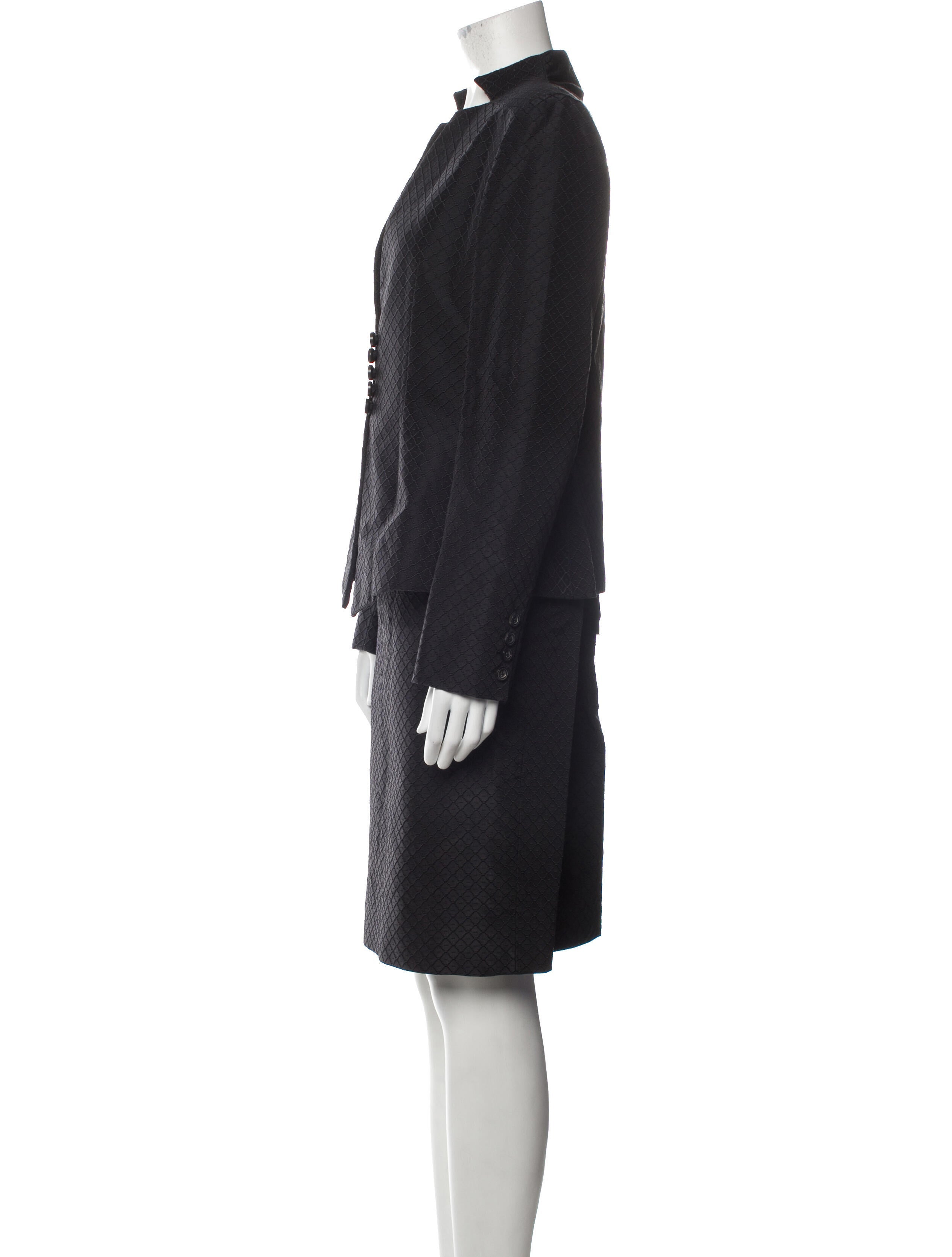 Bill Blass Printed Skirt Suit