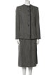 Bill Blass Raw-Edge Trim Skirt Set