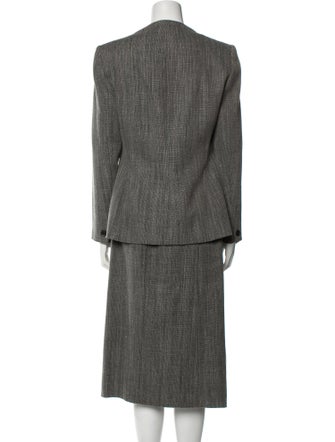 Bill Blass Raw-Edge Trim Skirt Set
