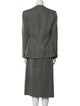 Bill Blass Raw-Edge Trim Skirt Set