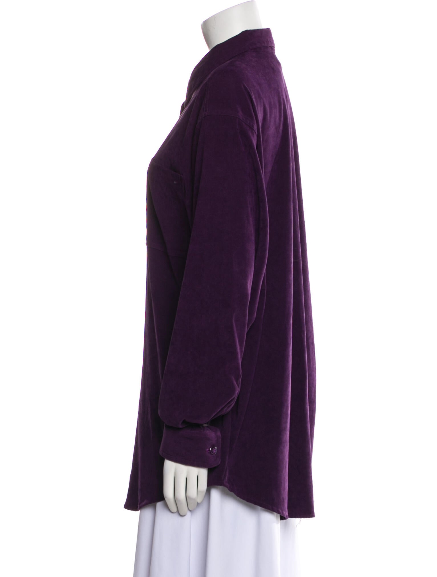 Bill Blass Long Sleeve Button-Up Top