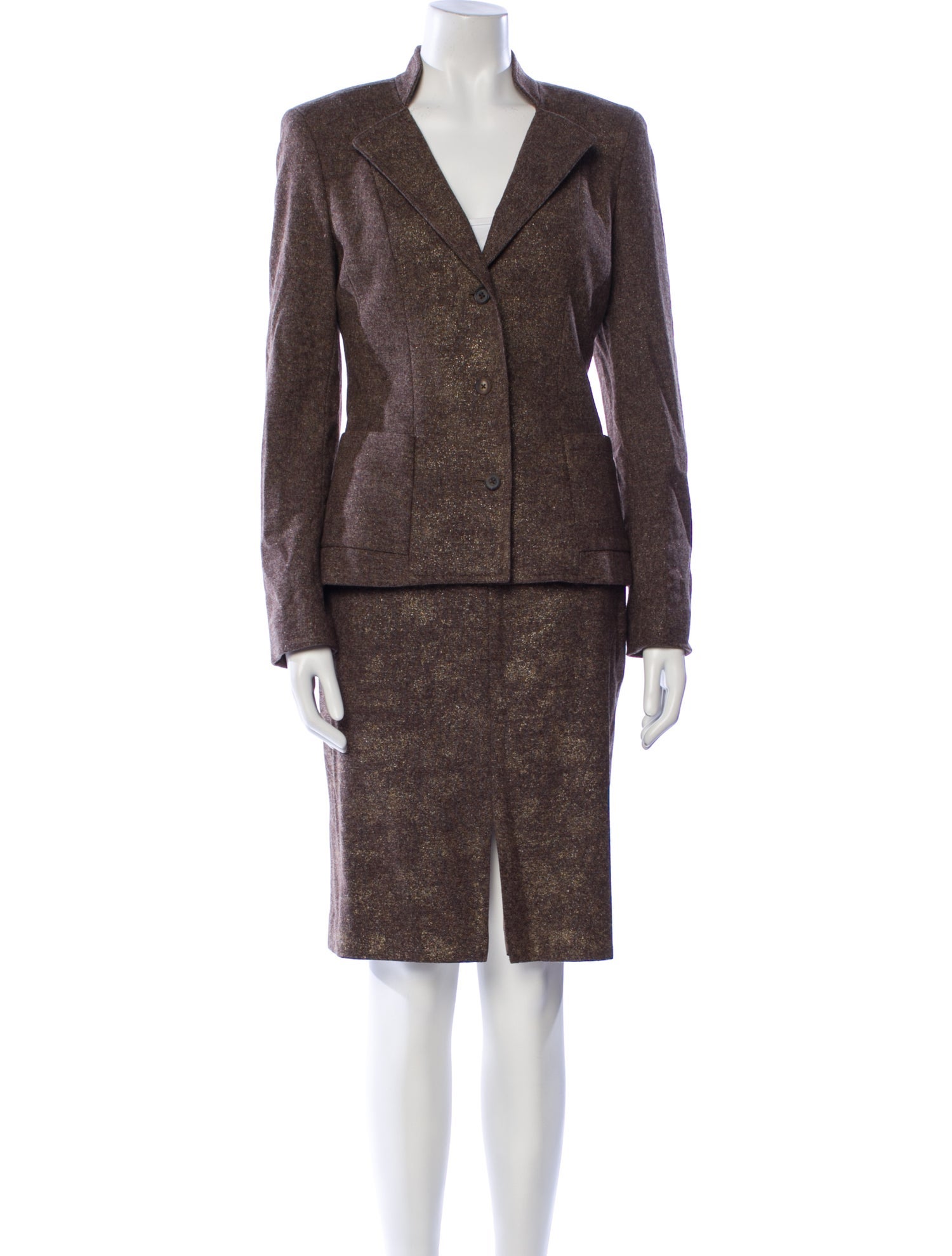 Bill Blass Virgin Wool Skirt Suit