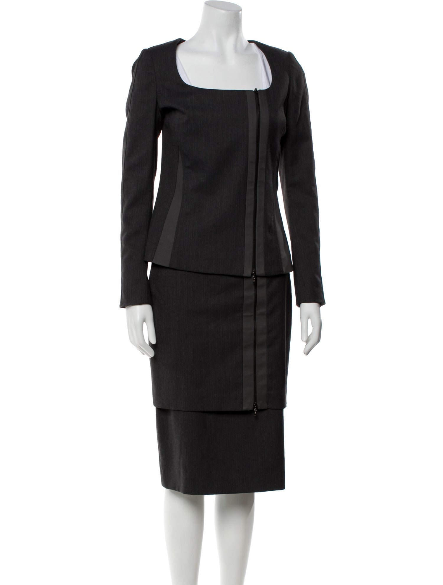 Bill Blass Striped Skirt Suit