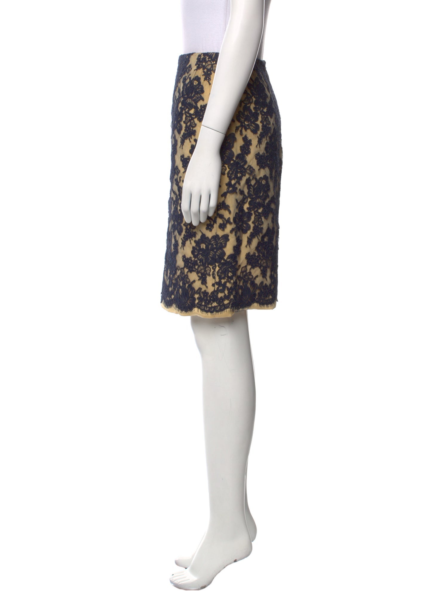 Bill Blass Floral Print Knee-Length Skirt