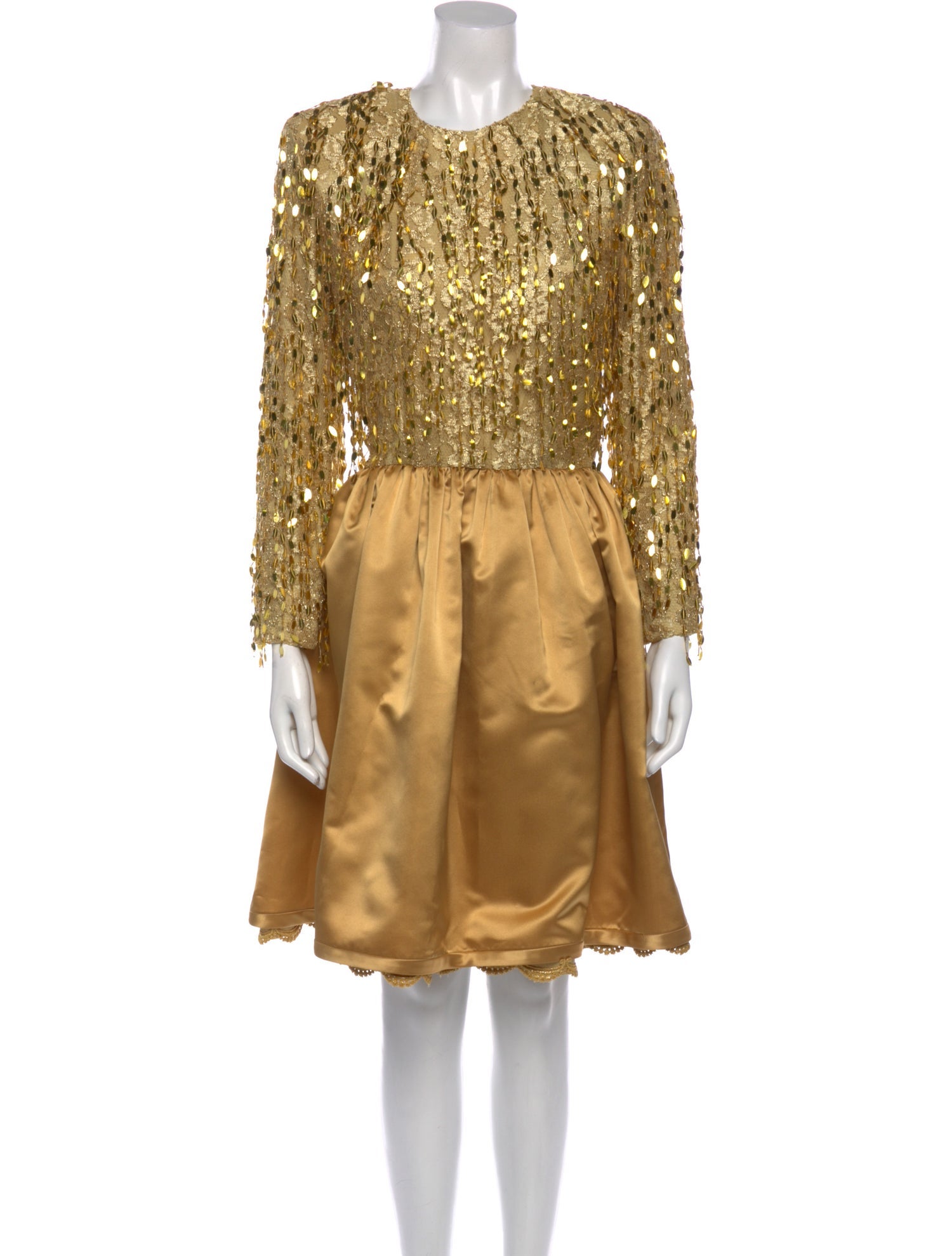 Bill Blass Crew Neck Knee-Length Dress