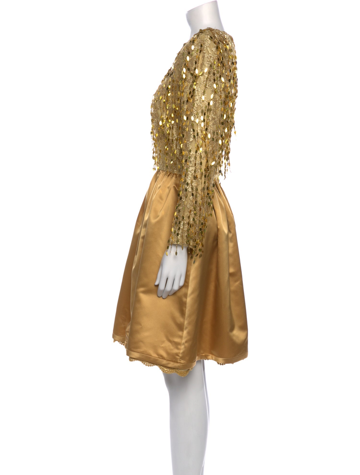 Bill Blass Crew Neck Knee-Length Dress