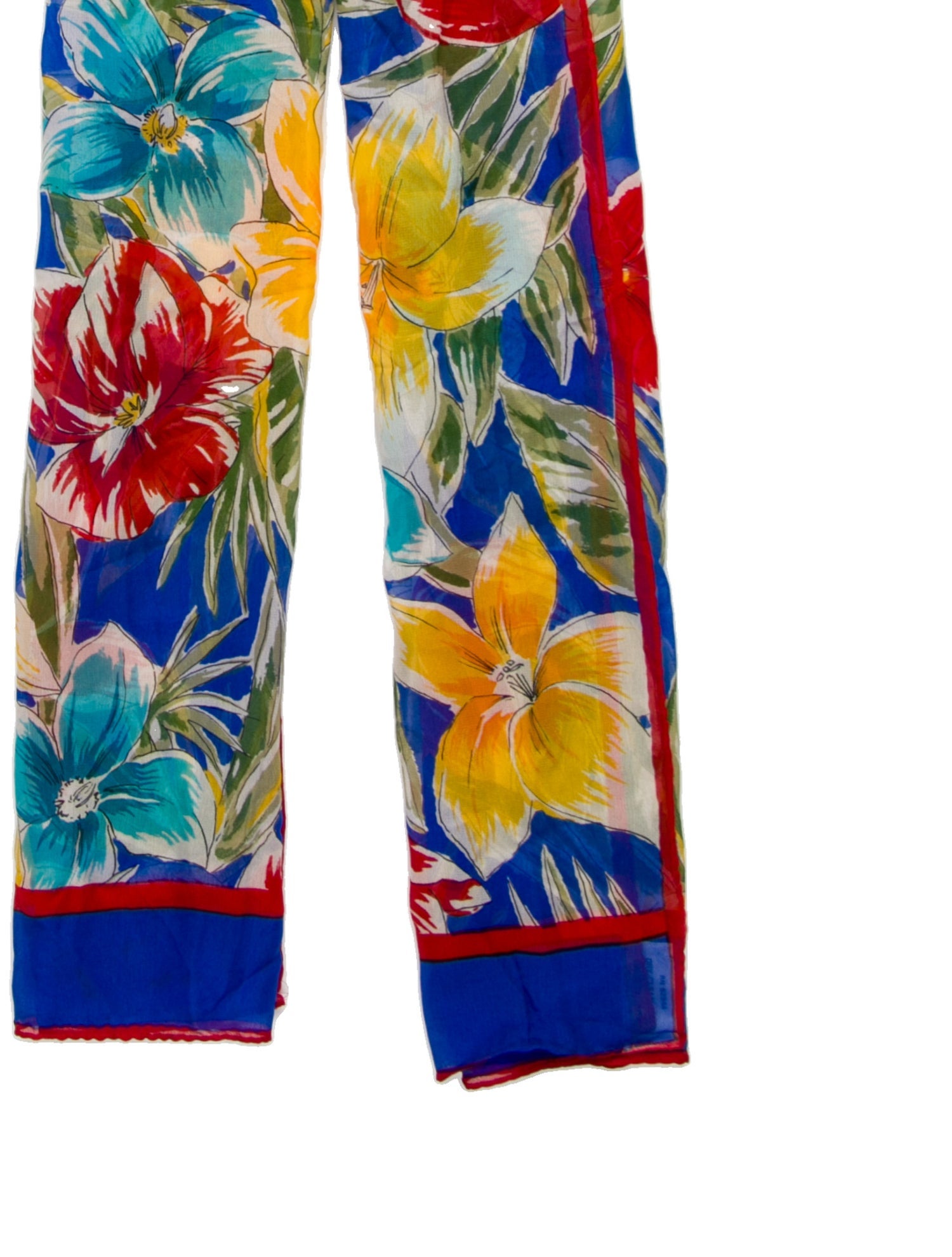 Bill Blass Silk Floral Print Scarf