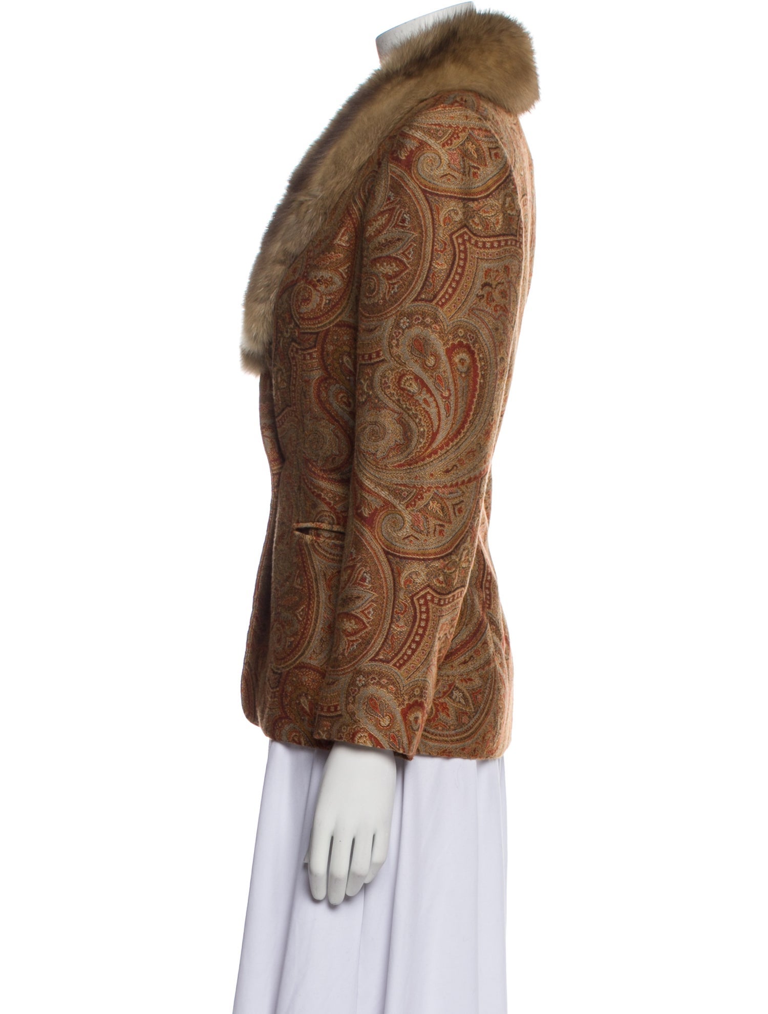 Bill Blass Vintage 1990's Faux Fur Jacket