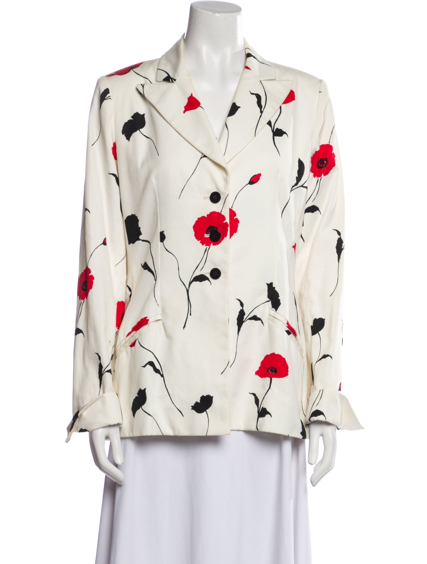 Bill Blass Vintage Floral Print Blazer