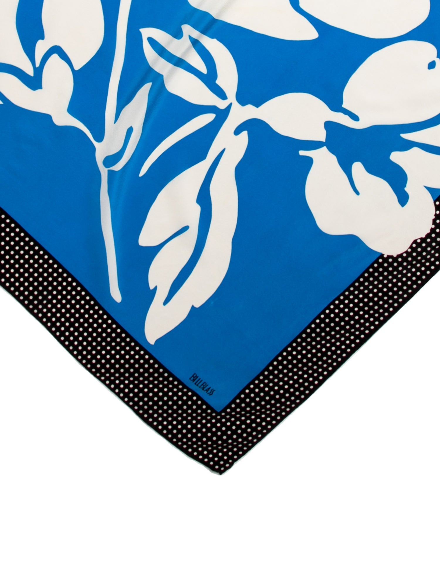 Bill Blass Silk Floral Print Scarf