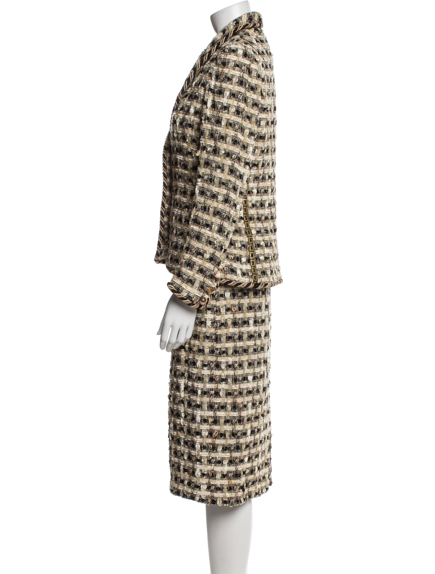 Bill Blass Tweed Pattern Skirt Suit