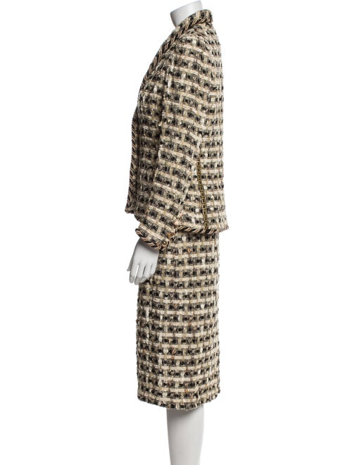 Bill Blass Tweed Pattern Skirt Suit