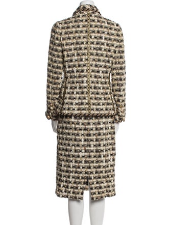 Bill Blass Tweed Pattern Skirt Suit