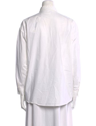 Bill Blass Graphic Print Long Sleeve Button-Up Top