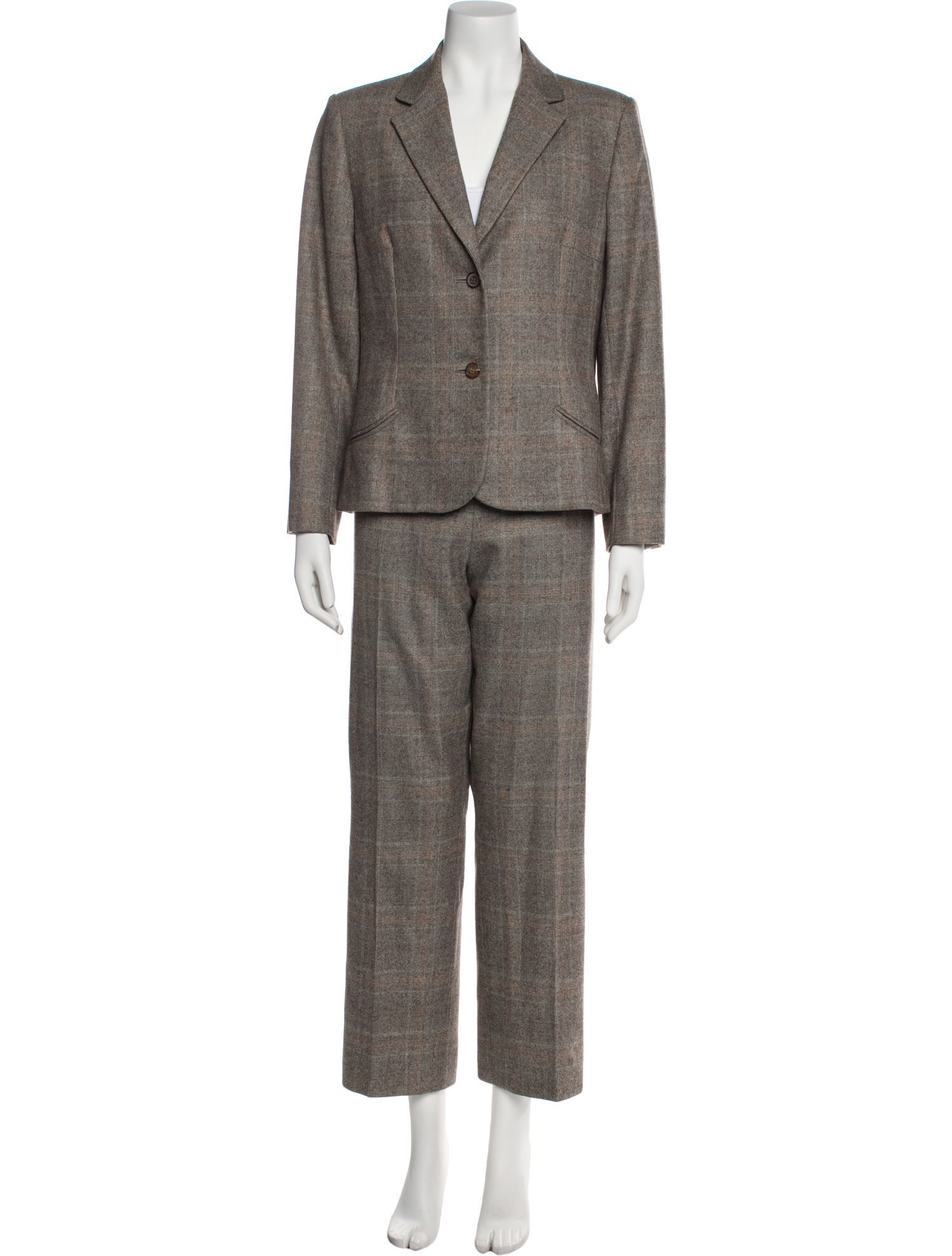 Bill Blass Plaid Print Pantsuit