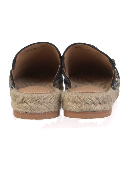 Bill Blass Leather Sequin Embellishments Mules