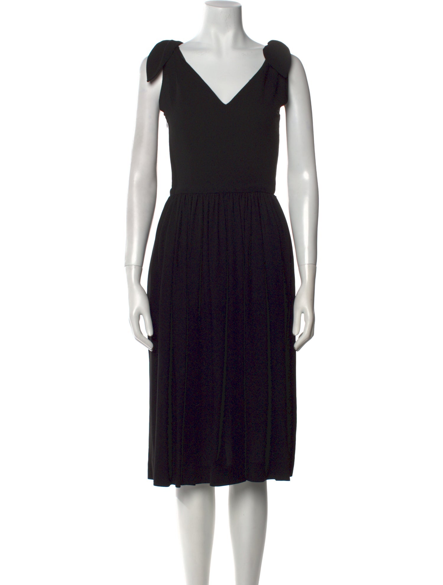 Bill Blass V-Neck Knee-Length Dress