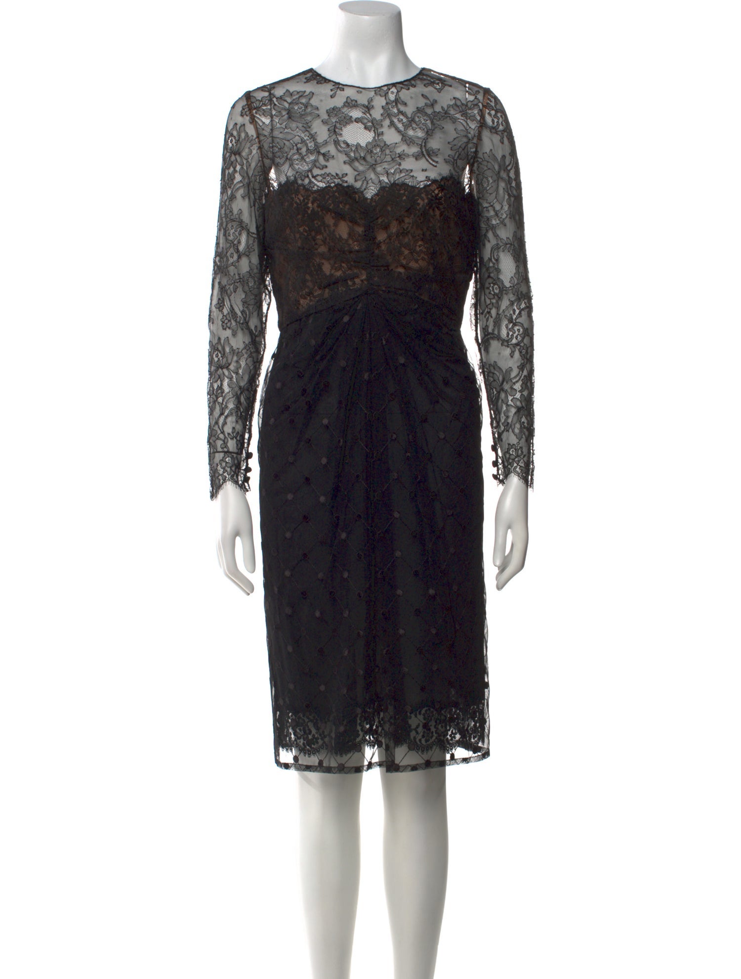 Bill Blass Lace Knee-Length Dress