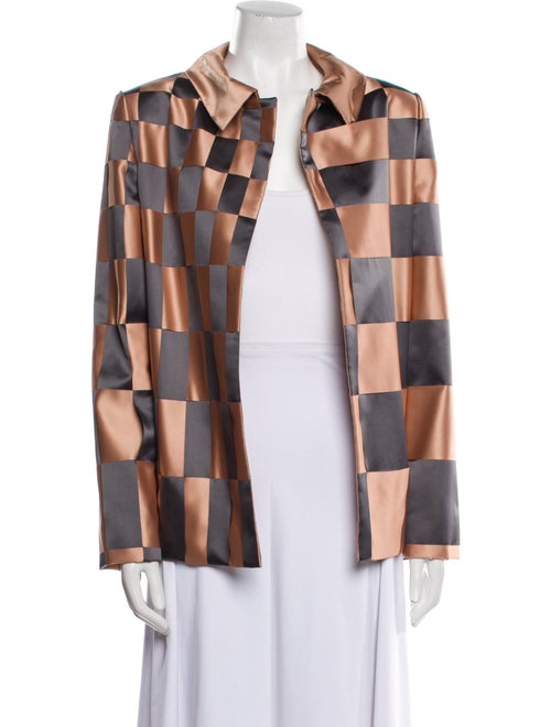 Bill Blass Plaid Print Jacket