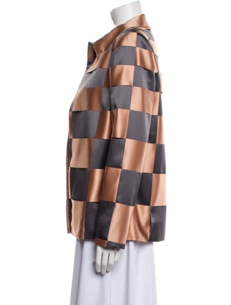 Bill Blass Plaid Print Jacket