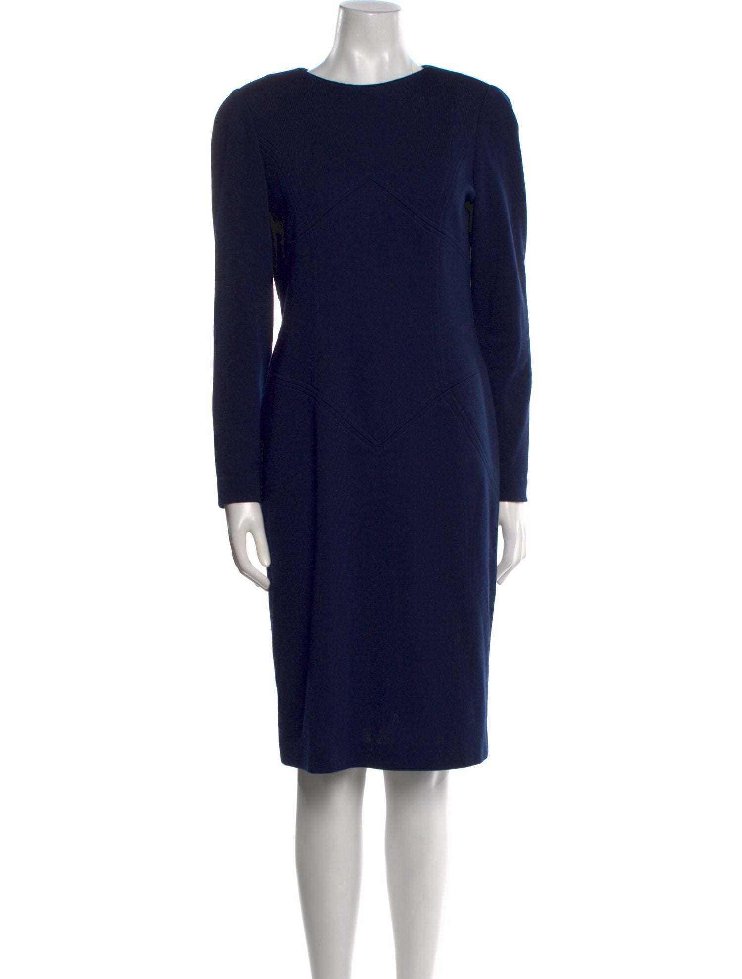 Bill Blass Bateau Neckline Knee-Length Dress