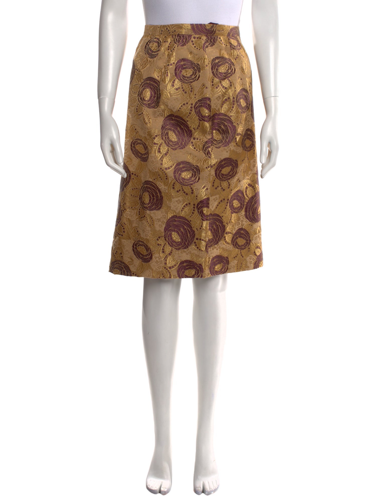 Bill Blass Printed Knee-Length Skirt