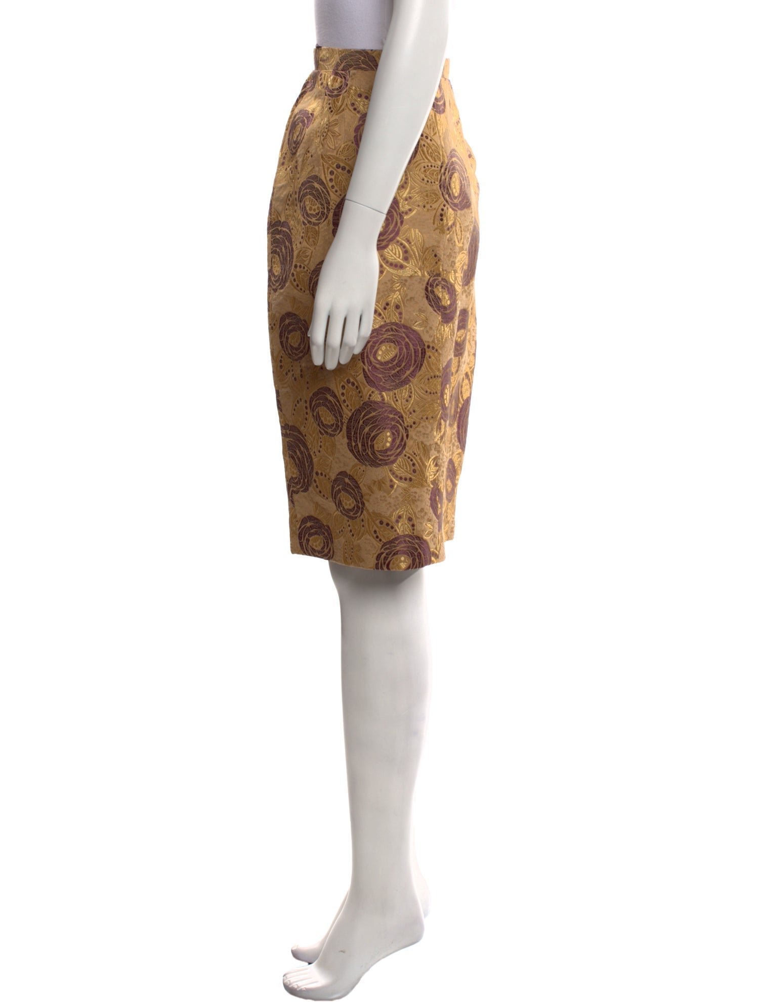 Bill Blass Printed Knee-Length Skirt