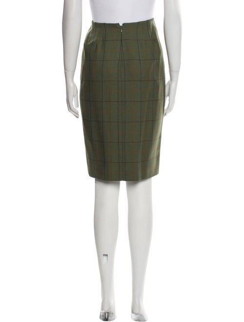 Bill Blass Plaid Print Knee-Length Skirt