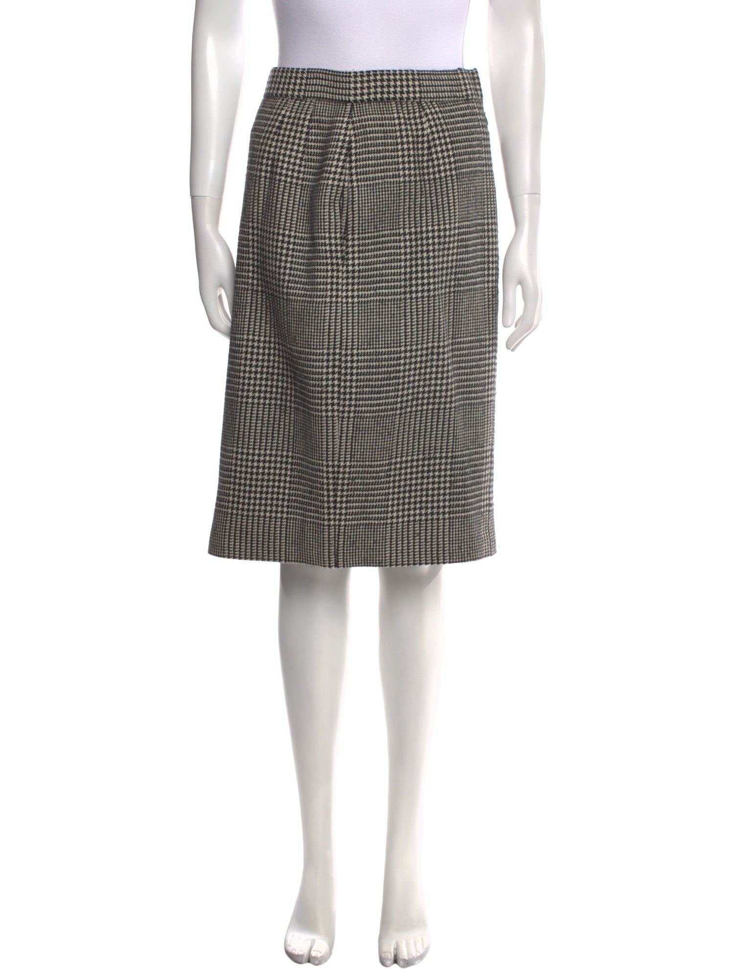 Bill Blass Houndstooth Print Knee-Length Skirt